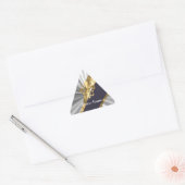 Sticker Triangulaire Argent et or Fleur dy Lys (Enveloppe)