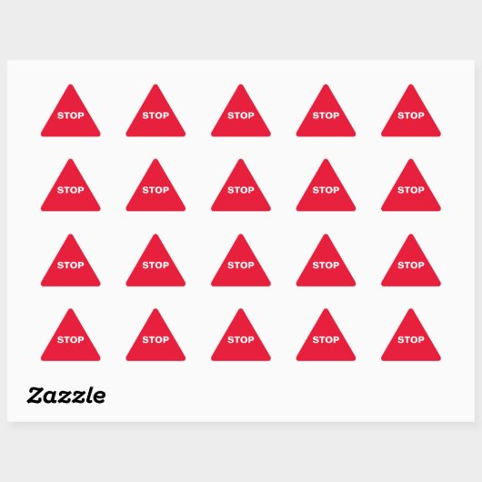 Sticker Triangulaire arrêt du signe (Feuille)