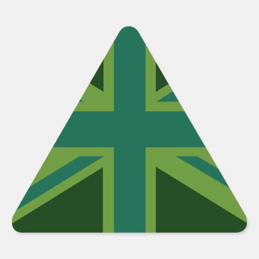 Sticker Triangulaire Arrière - plan de style Drapeau Turquoise vert Uni (Devant)