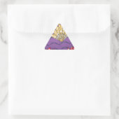 Sticker Triangulaire Art africain Abstrait : Vagues de passion violette (Sac)