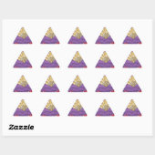Sticker Triangulaire Art africain Abstrait : Vagues de passion violette (Feuille)