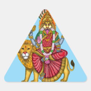 Sticker Triangulaire Art de protection divine de la déesse Narasimhi 