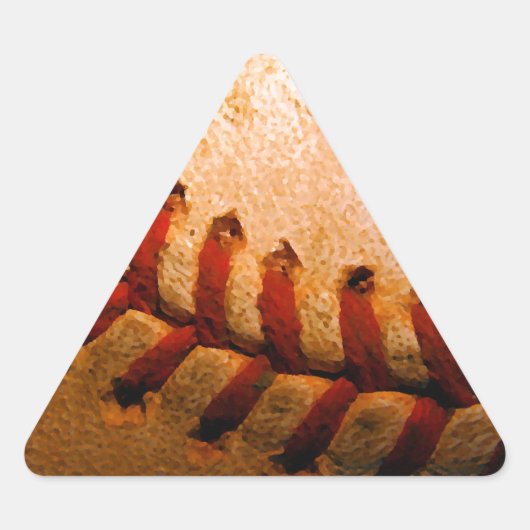Sticker Triangulaire Art du baseball (Devant)