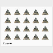 Sticker Triangulaire Art Eléphant Africain (Feuille)