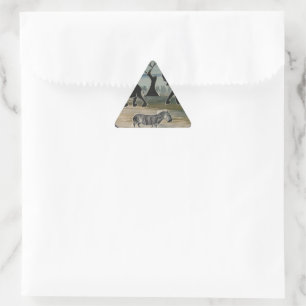 Sticker Triangulaire Art Eléphant Africain