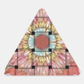 Sticker Triangulaire Art inspiré par l'Afrique Imprimé- Design géométri (Devant)