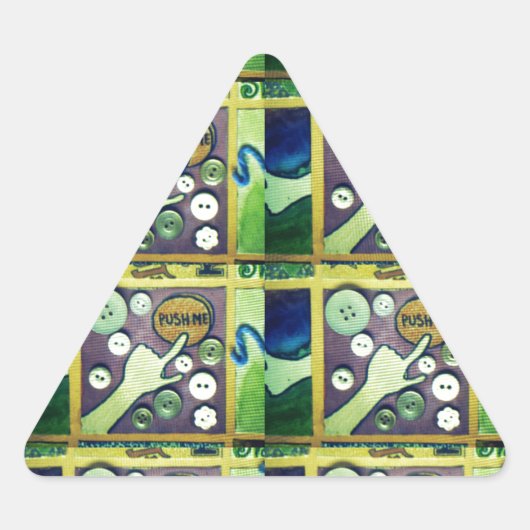 Sticker Triangulaire Art Mosaïque Contemporain - Un Joueur (Devant)