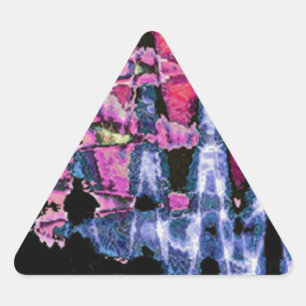 Sticker Triangulaire Assez mignonne pourpre Cendres Gris et Noir Aquare