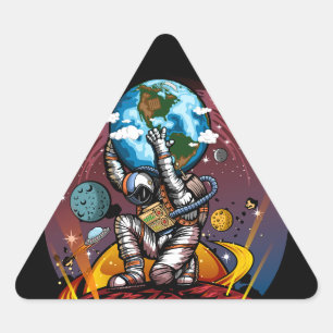 Sticker Triangulaire Atlas Space Man