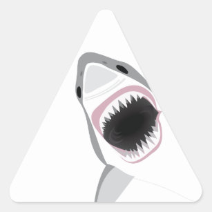 Sticker Triangulaire Attaque de requin
