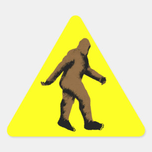 Sticker Triangulaire Attention Bigfoot
