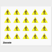 Sticker Triangulaire Attention Bigfoot (Feuille)