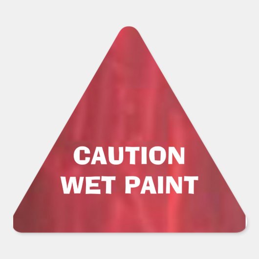 Sticker Triangulaire ATTENTION Peinture humide (Devant)