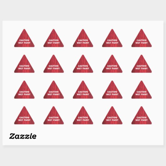 Sticker Triangulaire ATTENTION Peinture humide (Feuille)