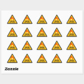 Sticker Triangulaire Attention Science en cours (Feuille)