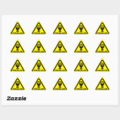 Sticker Triangulaire Attention Vindaloo Toxique Curry sent Drôle Sticke (Feuille)
