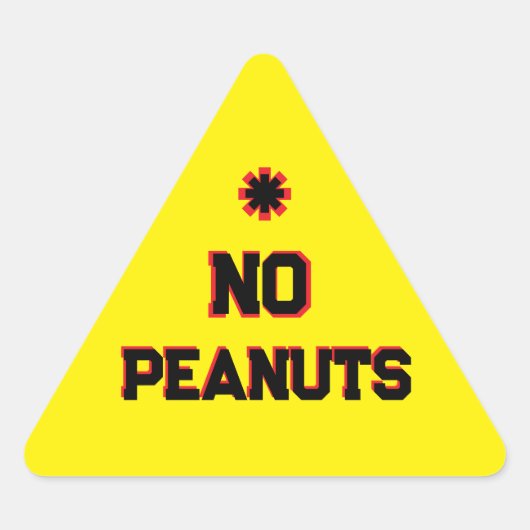 STICKER TRIANGULAIRE AUCUNE PÉANUTE (Devant)