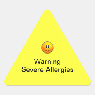 Sticker Triangulaire Avertissement Allergies sévères