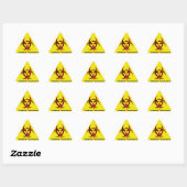 Sticker Triangulaire Avertissement de zombie (Feuille)