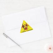 Sticker Triangulaire Avertissement de zombie (Enveloppe)