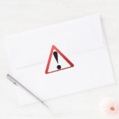 Sticker Triangulaire Avertissement d'exclamation rouge, noir et blanc (Enveloppe)