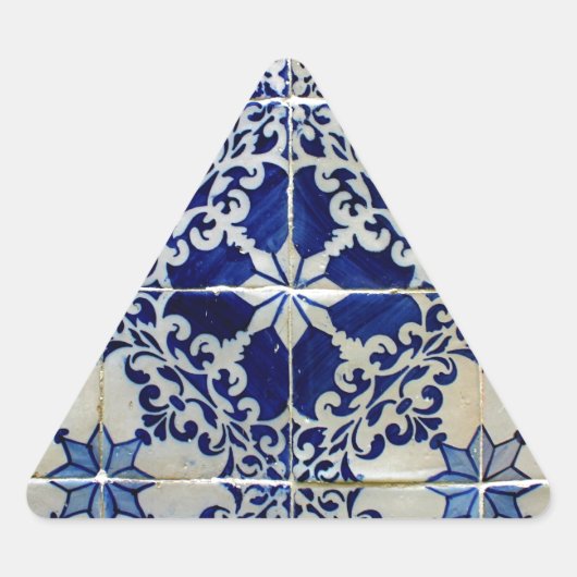 Sticker Triangulaire Azulejos, Portuguese Tiles (Devant)