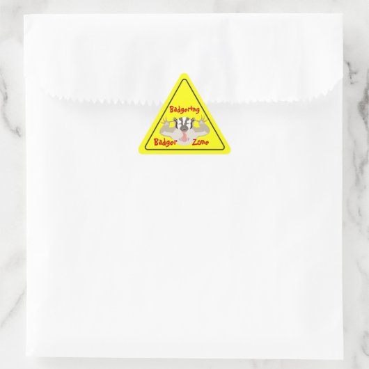 Sticker Triangulaire Badgering Badger Zone (Sac)