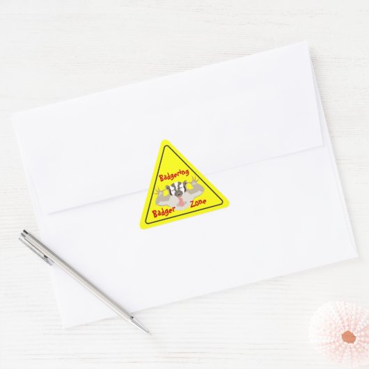 Sticker Triangulaire Badgering Badger Zone (Enveloppe)