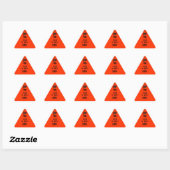 Sticker Triangulaire Balise de nom d'araignée Halloween (Feuille)