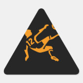 Sticker Triangulaire Ballon de football (Devant)
