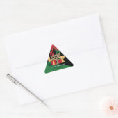 Sticker Triangulaire bande diagonale Happy Kwanzaa (Enveloppe)