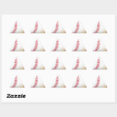 Sticker Triangulaire Baseball blanc avec points rouges (Feuille)