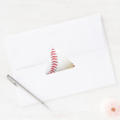 Sticker Triangulaire Baseball blanc avec points rouges (Enveloppe)