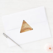 Sticker Triangulaire Baseball Blanc Vintage couture rouge (Enveloppe)