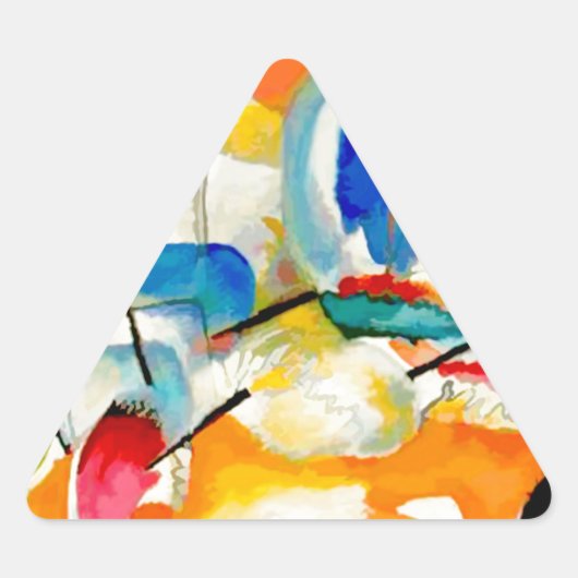 Sticker Triangulaire Bataille maritime de Kandinsky 1913 (Devant)