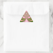 Sticker Triangulaire Beau bébé rose vert et blanc Kaleidoscope (Sac)