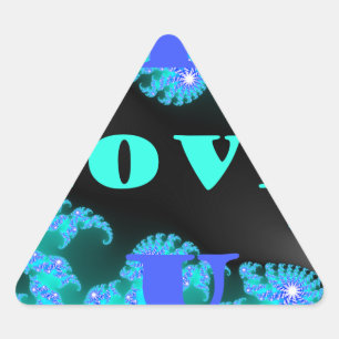 Sticker Triangulaire Beau coloré amour univers vectoriel art