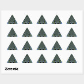 Sticker Triangulaire Beau cool royal bleu noir kaléidoscope art (Feuille)