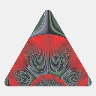 Sticker Triangulaire Beau Rouge Aurora Art Imprimer