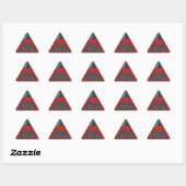 Sticker Triangulaire Beau Rouge Aurora Art Imprimer (Feuille)