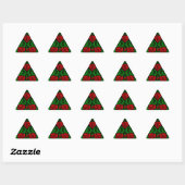STICKER TRIANGULAIRE BEAU TRIANGLE ROSES ROUGES (Feuille)