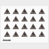 Sticker Triangulaire Beauté africaine : Bongo Massai Portrait Art Triba (Feuille)