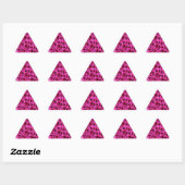 Sticker Triangulaire "Beauté audacieuse : Fleurs de géranium magenta se (Feuille)