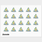 Sticker Triangulaire Bébé Animaux Arrière - plan (Feuille)