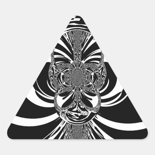 Sticker Triangulaire Belle Afrique extraordinaire blanche noire Imprime (Devant)