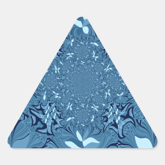 Sticker Triangulaire Belle Belle Iridescente bleu. motif sans couture (Devant)