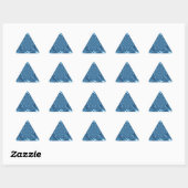 Sticker Triangulaire Belle Belle Iridescente bleu. motif sans couture (Feuille)