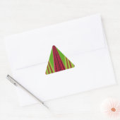 Sticker Triangulaire Belle conception d'art fractal jaune rouge (Enveloppe)