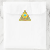 Sticker Triangulaire Belle conception graphique extraordinaire jaune or (Sac)