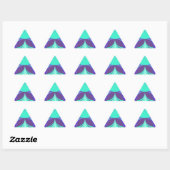 Sticker Triangulaire Belle extraordinaire Motif Cyan  Motif Motif (Feuille)